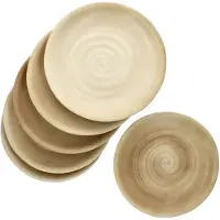 MamboCat CLAY BEIGE 6er Set Speiseteller Ø27,5cm Steingut beige Essteller Platte groß