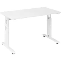 Hjh OFFICE PRO MEGA 612 W - h?henverstellbar Wei?/Wei? 120 x 67