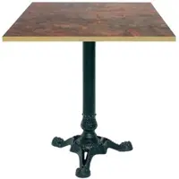 Restootab - Tisch Bistrot 70x70cm Dekor underground Rost Kanten messingfarben