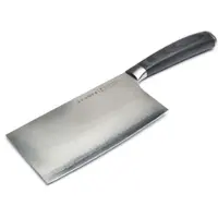 KLAMER Damast Hackmesser 16cm aus echtem japanischem Stahl, Chinesisches Kochmesser, Küchenbeil