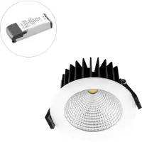 EVN LED Deckeneinbau rund weiß IP44 15W 3000K 1150lm DIMM EinbauØ85