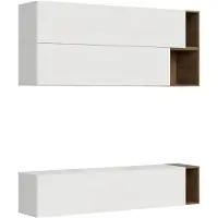 Itamoby Zusammensetzung der Wohnzimmerwand H30 L.194 T.39,2
