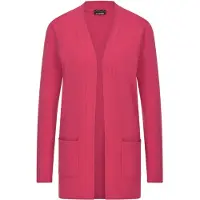 Goldner Kurzgröße: Elegante Strickjacke mit Kaschmir in koralle | Gr.: 21