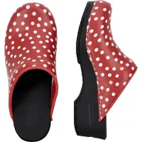 Sanita Medizinische Clog Fenja Rot Weiß-Schuhgröße 36