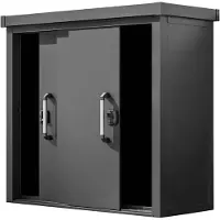 PRIMEYARD 180 x 78 cm Gartenschrank L, anthrazit - (GFPV00926)