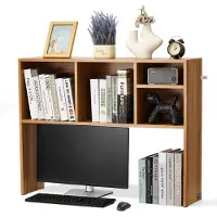 Vevor Schreibtisch Bücherregal 1-stufiger Organizer (94 x 24 x 73 cm) Tischregale Schreibtisch Organizer Ausstellungsregal aus Spanplatten mit rutschfesten Füßen
