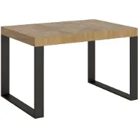 Itamoby Ausziehtisch 120/380x90 cm Tecno Eiche Natur mit anthrazitfarbenen Beinen
