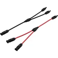 TRU COMPONENTS Je 1x Parallel Solarsteckverbinder Stecker auf 2x Buchse + Buchse auf 2x Stecker