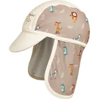 Playshoes Nackenschutzcap in Hellbraun/ Creme - 53 cm