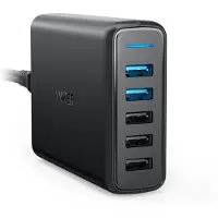 Anker PowerPort Speed 5, Drinnen, AC, Schwarz