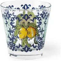 Excelsa Set mit 6 Wassergläsern Amalfi Glas 8,5x8,5x9 cm Bunt
