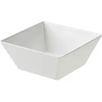 NS CALIDAD NORTE SUR NS CALIDAD Weiße quadratische Melaminschale 17,7 x 17,7 x 8,3 cm. 1400 ml (Packung mit 6 Einheiten)