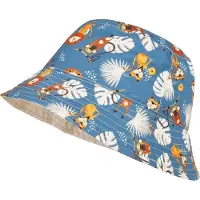 Playshoes Wende-Sonnenhut in Creme/ Blau/ Bunt - 55 cm