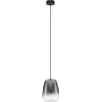 Nova Luce LED Pendelleuchte Oblo 3W warmweiss 3000K Rauchgrau Schwarz Glas Metall Ø16cm 9009174