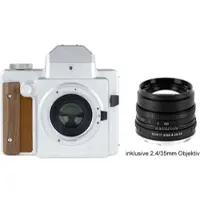 Nons SL645 + 2,4/35 mm Sofortbildkamera mit Objektiv (Instax Minifilm/EF-Mount)