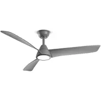 Perenz Deckenventilator mit Licht 7204 GR CT Grau - Ø 132 cm, 3 Flügel, 6 Geschwindigkeiten, 35-W-Gleichstrommotor, geräuschlos