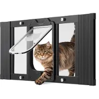 Vevor Katzenklappe Katzentür Anpassbar an Fensterbreiten (686-813 mm)