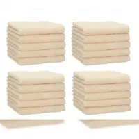 Betz 20 Stück Gästehandtücher PREMIUM 100%Baumwolle Gästetuch-Set 30x50 cm Farbe beige