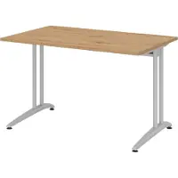 Bümö Schreibtisch Serie-B - Nachbildung: Asteiche, Größe: 120 x 80 cm