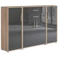 Mid.You Aktenschrank Office Edition Sw Set 16 Eiche/Anthrazit