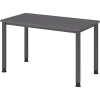 Bümö Schreibtisch Serie-H (Mini) - Größe: 120 x 67,2 cm, Nachbildung: Graphit, Gestell: Graphit