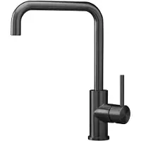 Reginox Armatur R38963 CRYSTAL GUN METAL II mit Festauslauf, Edelstahl PVD-Beschichtung in neuer PVD Farbe 2025 / Einhebelmischer