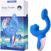 Magic Motion Magic Ponder - 2-in-1 Klitoris-Vibrator mit Arm (Blau)