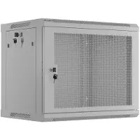 Lanberg WF01-6409-23S, Wandmontiertes Regal, 9U, 60 kg, Sperrschloss, Ablageschienen, 18 kg