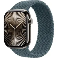 Apple Geflochtenes Solo Loop für Watch Series 1 - 11 / SE / Ultra (44/45/46/49 mm) - Größe 9 - Lake Green