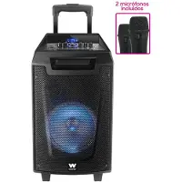 Woxter Rock'n'Roller ST Black Tragbarer Bluetooth-Lautsprecher mit Mikrofon