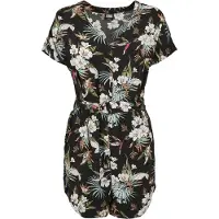 Urban Classics Jumpsuit "Damen Ladies Short Viscose Belt Jumpsuit" 1 Stk.