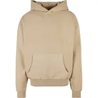 Urban Classics lässiger Herren Hoodie Rippstrick Rippbündchen 470 g/m² mit Baumwolle Beige