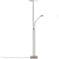 LINDBY Jonne Stehleuchte Nickel - , Jonne, dimmbar, Metallisch, für Wohnzimmer, Metall, Modern