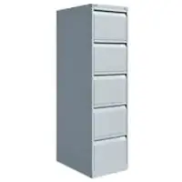 Bisley Metall-Hängeregistraturschrank 5 Schubladen 413 x 622 x 1.511 mm Hellgrau