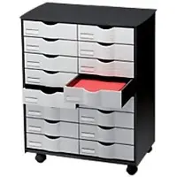 PaperFlow Rollcontainer 60 mm Grau, Schwarz 58 x 34,3 x 71,5 cm