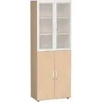 Geramöbel Geramoebel Speed Office Aktenschrank ABS (Acrylnitril-Butadien-Styrol), Spanplatte 5 Fachböden 800 x 420 x 2.160 mm Buche Braun