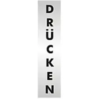 SECO Schild Drücken Zum Ankleben Aluminium 4,5 x 19 cm GOF126