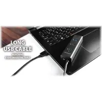 Axagon HUE-S2BP 4x USB 3.0 CHARGING hub w. 1.2m Kabel inkl. Netzteil, USB 3.2 Gen 1 (3.1 Gen 1) Type-A, USB 3.2 Gen 1 (3.1 Gen 1) Type-A, 5000 Mbit/s, Schwarz, Kunststoff, 1,2 m
