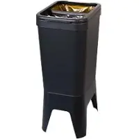 Bonton Abfallbehälter Circubin, 2 x 20 Liter, Polypropylen, offener Deckel, mit Trennwand, B 300 x T 410 x H 760 mm, anthrazit