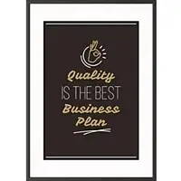 PaperFlow Wandbild Quality is the best business plan 420 x 594 mm