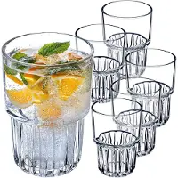 Kadax 6x Kaltgetränkegläser 320ml Wassergetränkeglas-Set