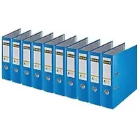 Bene No.1 Power Ordner Breit DIN A4 80 mm Blau 2 Ringe 291400BL Kunststoff Matt Hochformat 10 Stück