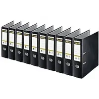 Bene No.1 Power Ordner Breit DIN A4 80 mm Schwarz 2 Ringe 291400SW Kunststoff Matt Hochformat 10 Stück