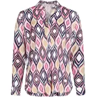 Betty Barclay Schlupfbluse langarm in Pink/Dark Blue | Gr.: 44
