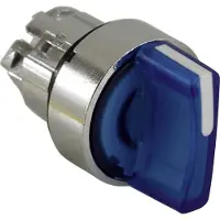 Schneider Electric Leuchtwahlschalter, Frontelement, Harmony XB4, Metall, 22mm, blau, für universelle LED, 3 Stellungen, Mitte rastend ZB4BK1563