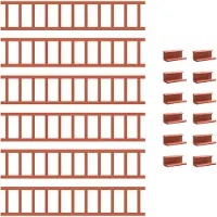 vidaXL Schneefanggitter Rot 600 x 2,5 x 20 cm Stahl