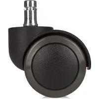 Hjh OFFICE 5x ROLO No-Noise 11mm/50mm Hartb?den - Stuhlrollen Schwarz