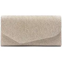 Manfield Silberfarbene Glitzer-Clutch | Größe Onesize