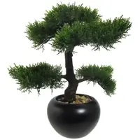 Creativ Green Kunstpflanze Bonsai Zeder, im Topf, Höhe 37 cm