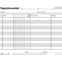 Rnk Lohnarbeitsnachweis DIN A5 quer 3 Durchschläge 3x40 Bl.
